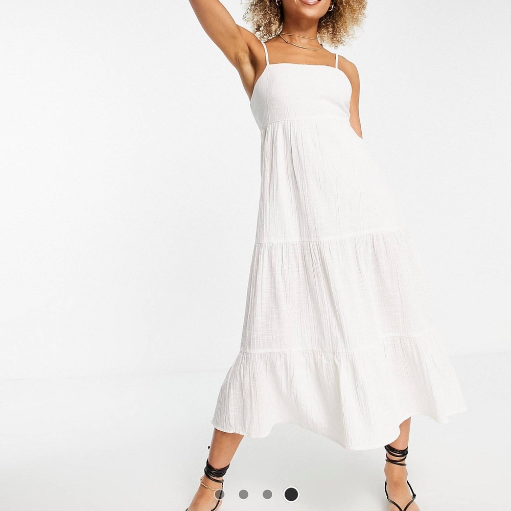 Tiered Midi Beach Dress